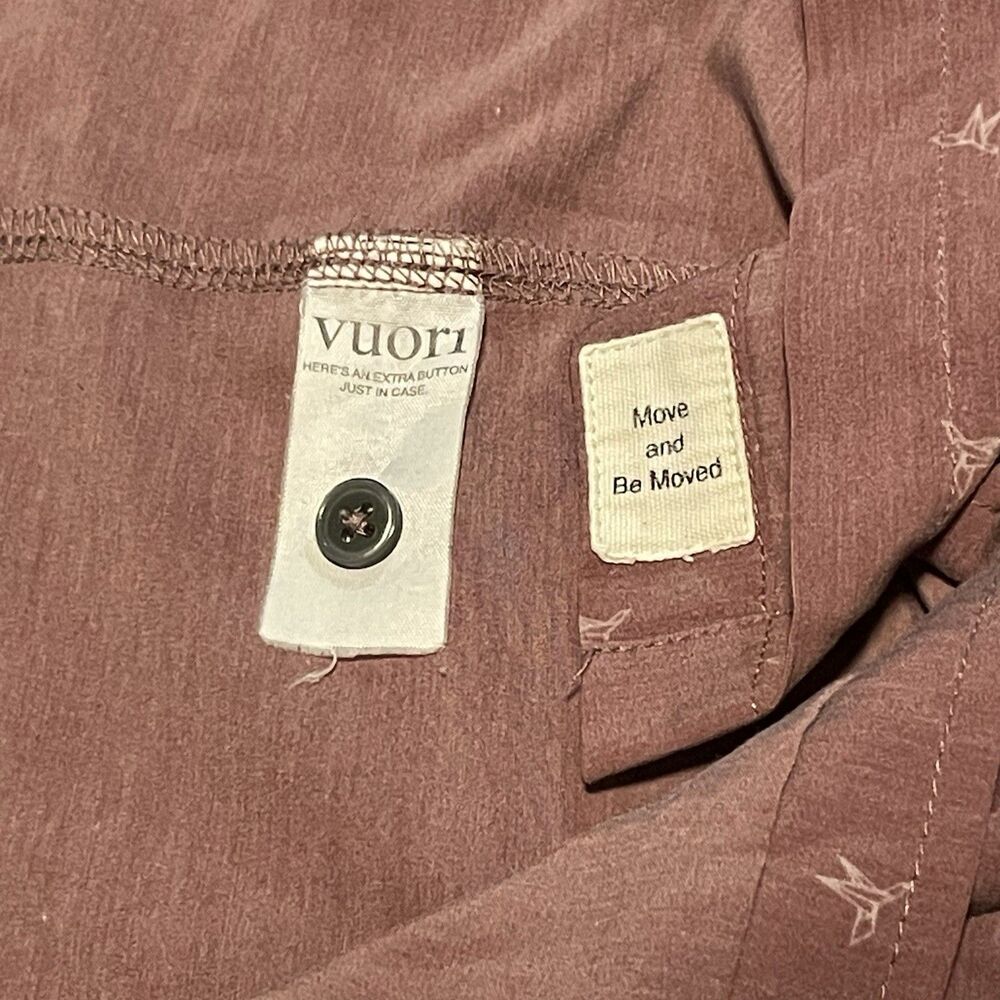Lot Of 2 Vuori Bridge Button Down Shirt Short Sleeve Terracotta/Grey Mens Small - Picture 9 of 12